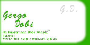 gergo dobi business card